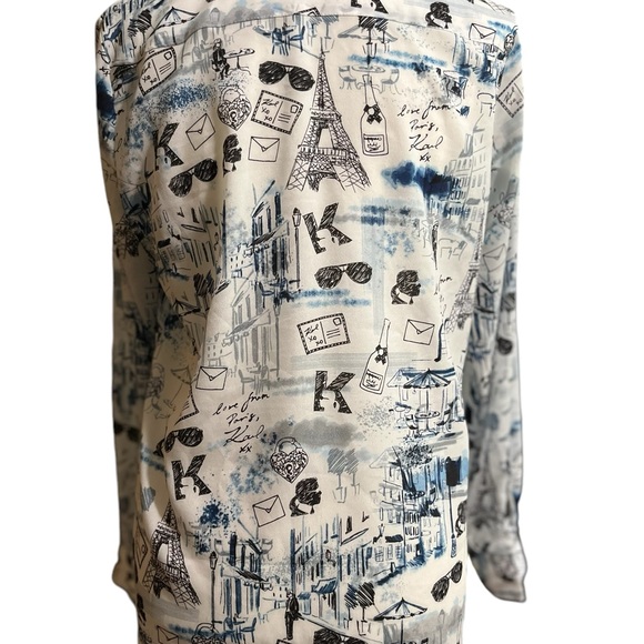 Karl Lagerfeld Paris corp core, business casual, coastal core long sleeve shirt - Picture 5 of 15